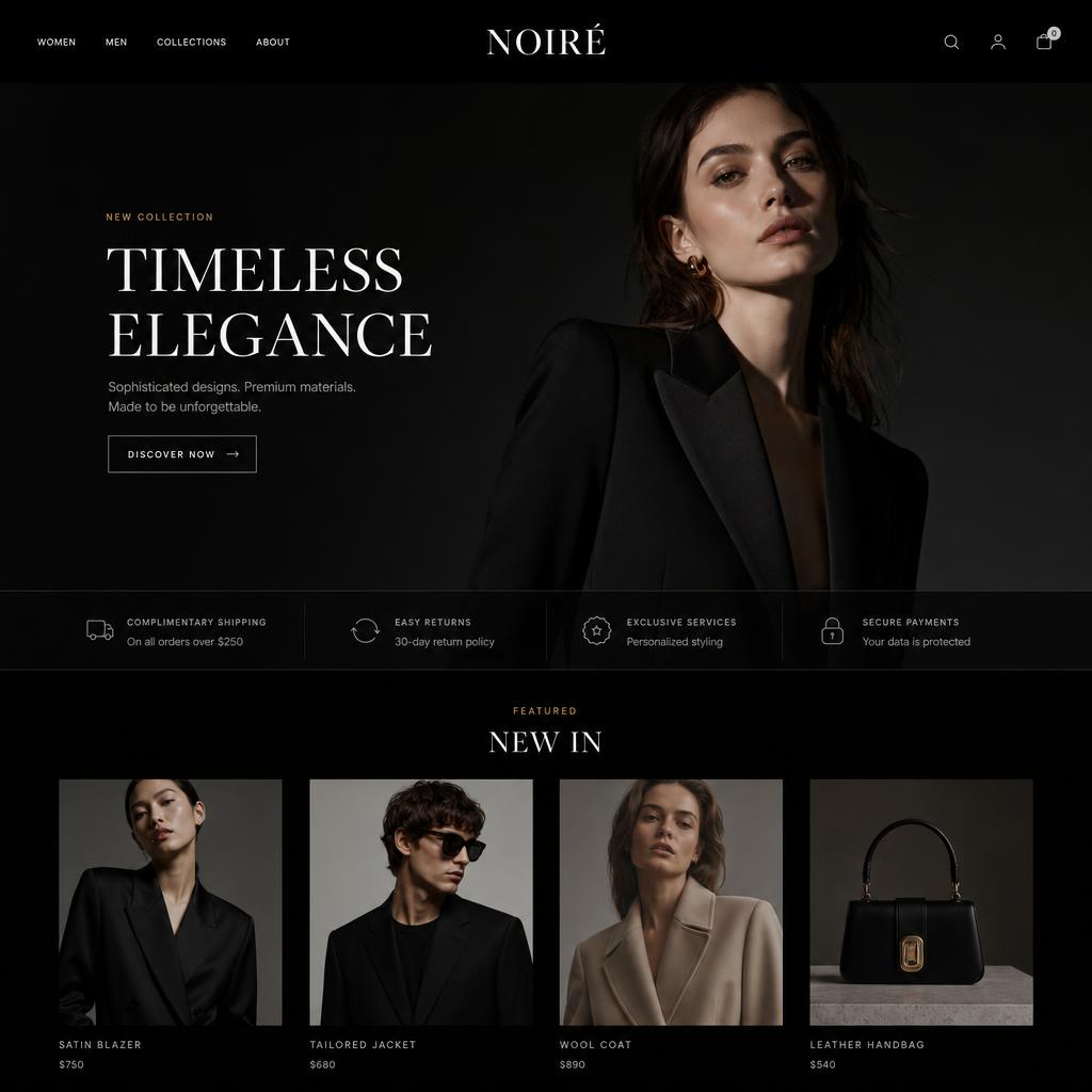 Exemple de site réalisé — Maison Noiré